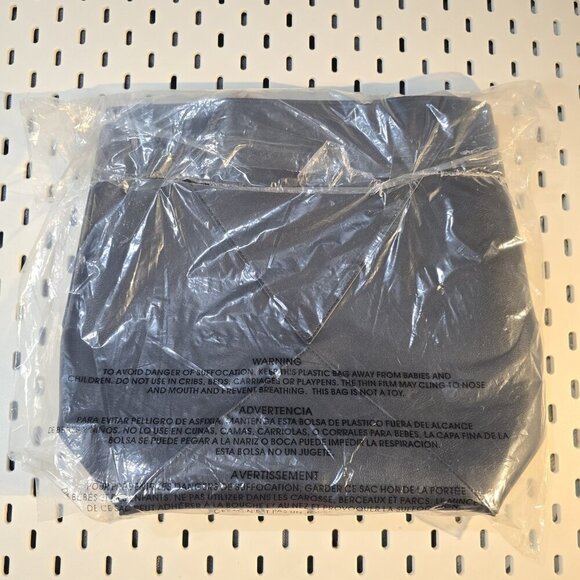 WALTER BAKER x CURATEUR Kate Tote Structured Luxe Vegan Leather Bag Navy Blue - Picture 4 of 8